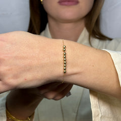 Bracciale rollò con sfere oro