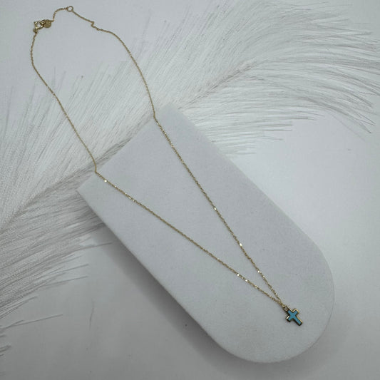 Collana rollò con croce oro