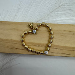 Pendente cuore milleluci zirconi e oro