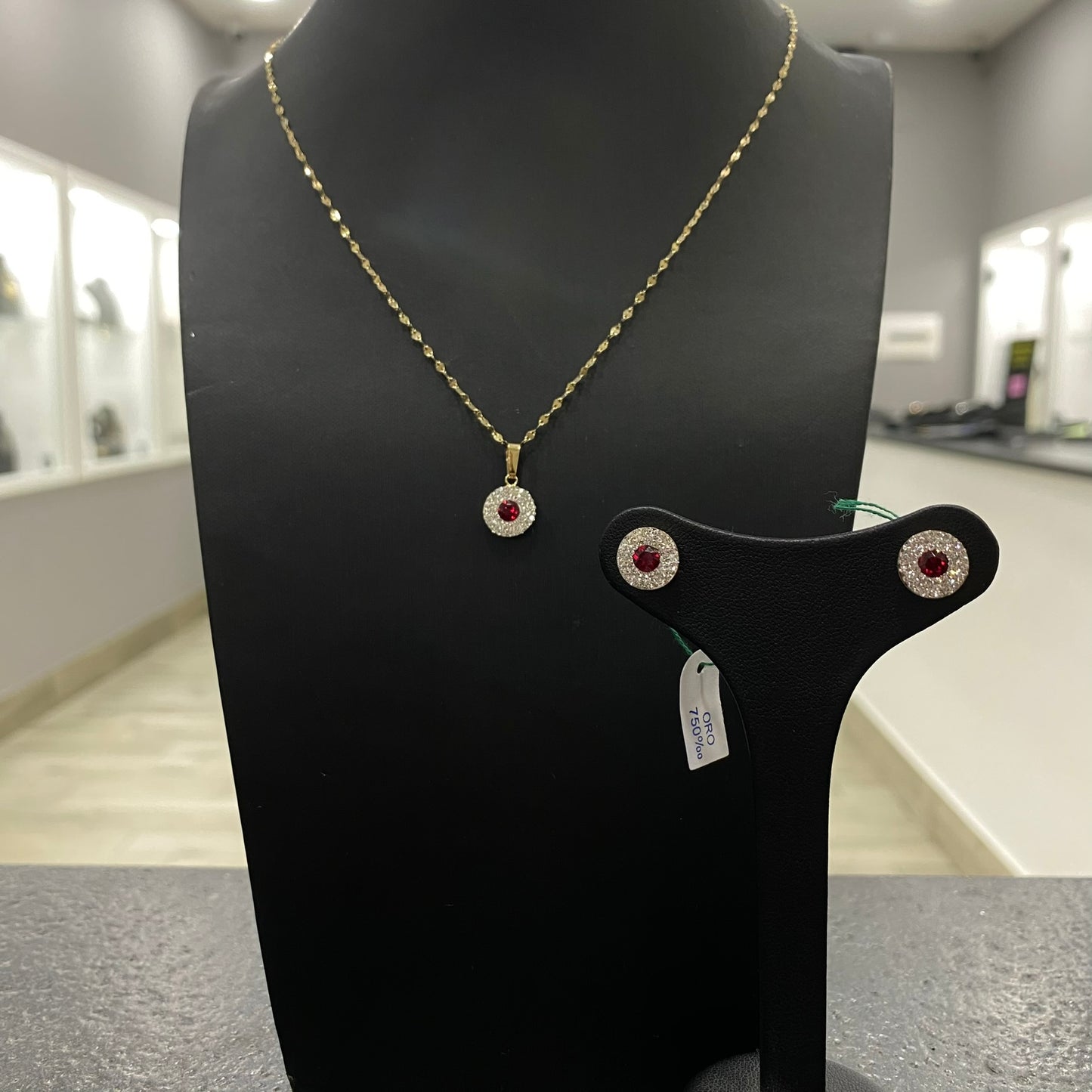 Parure cerchio oro e zirconi