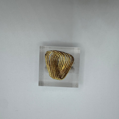 Anello nodo filamenti oro