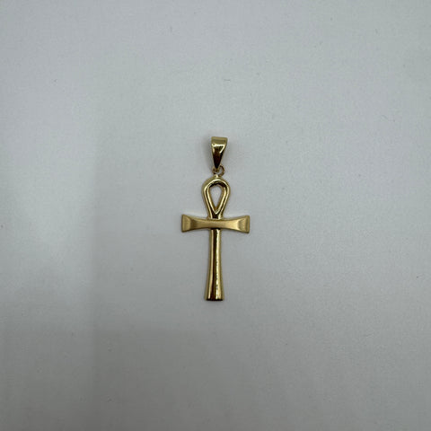 Pendente croce liscio/satinato oro