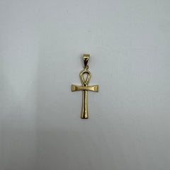 Pendente croce liscio/satinato oro
