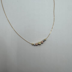 Collana rollò con sfere multicolor oro