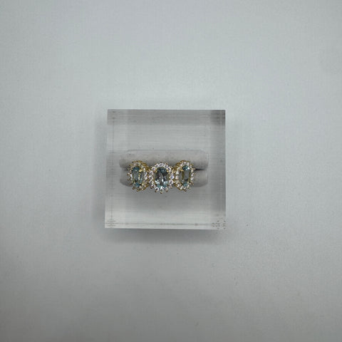Anello Kate trilogy con zirconi oro