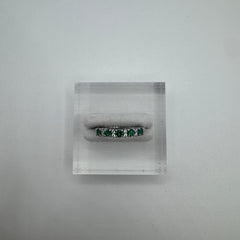 Anello veretta con zirconi oro