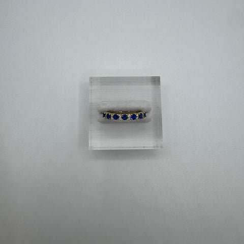 Anello veretta con zirconi oro