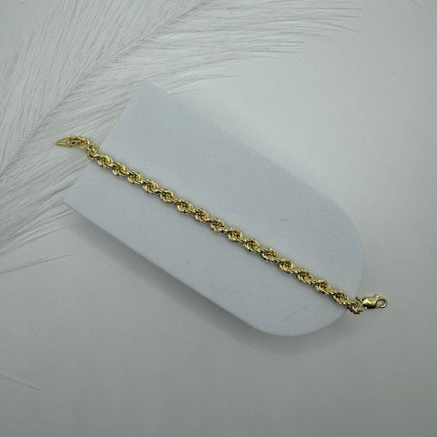 Bracciale fune argento gold