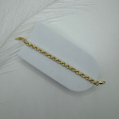 Bracciale fune argento gold