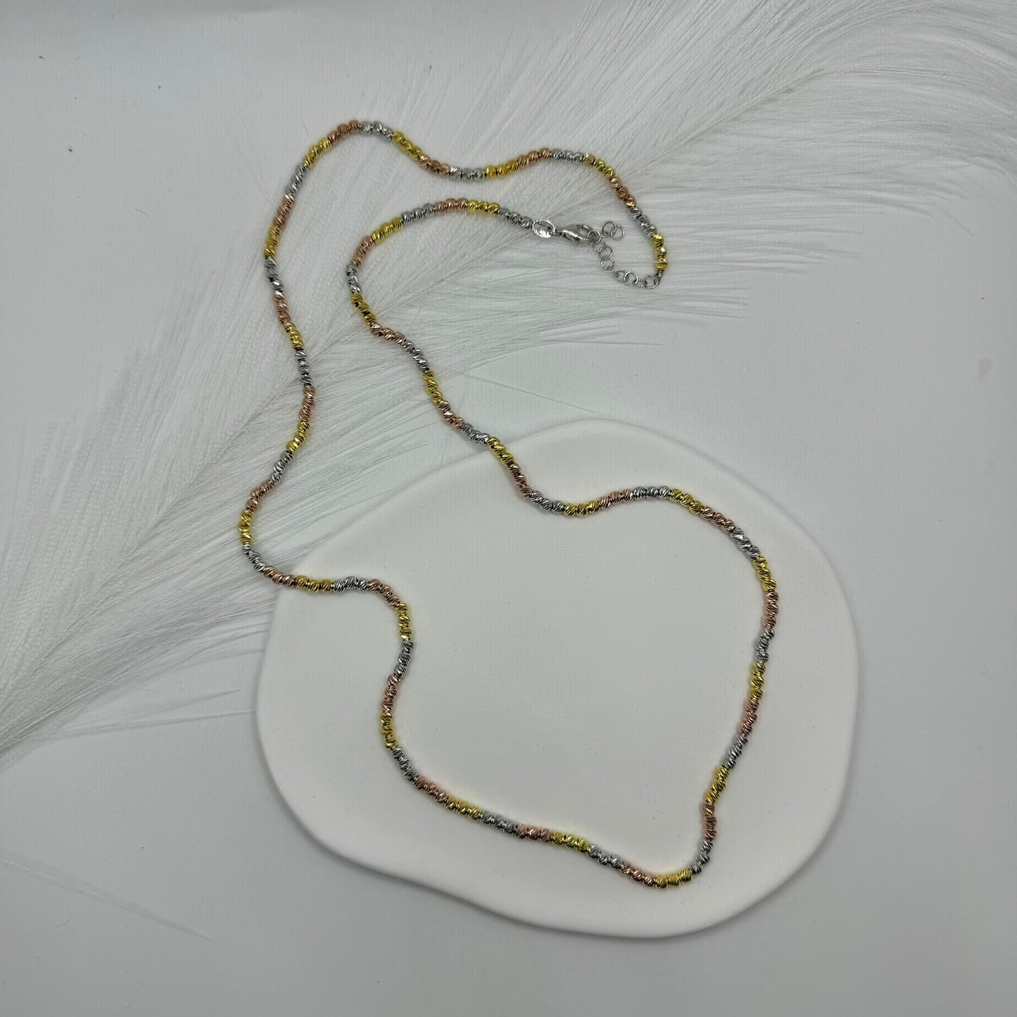 collana sfere multicolor  Argento