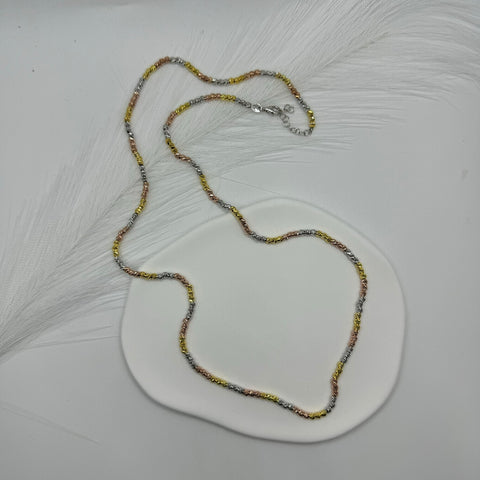 collana sfere multicolor  Argento