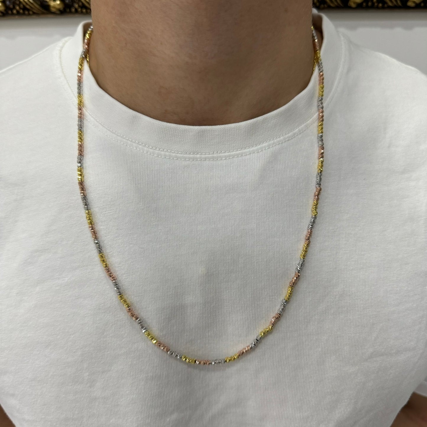 collana sfere multicolor  Argento