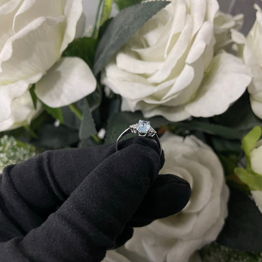 Anello Topazio e diamanti E-F/ IF-VVS1 oro
