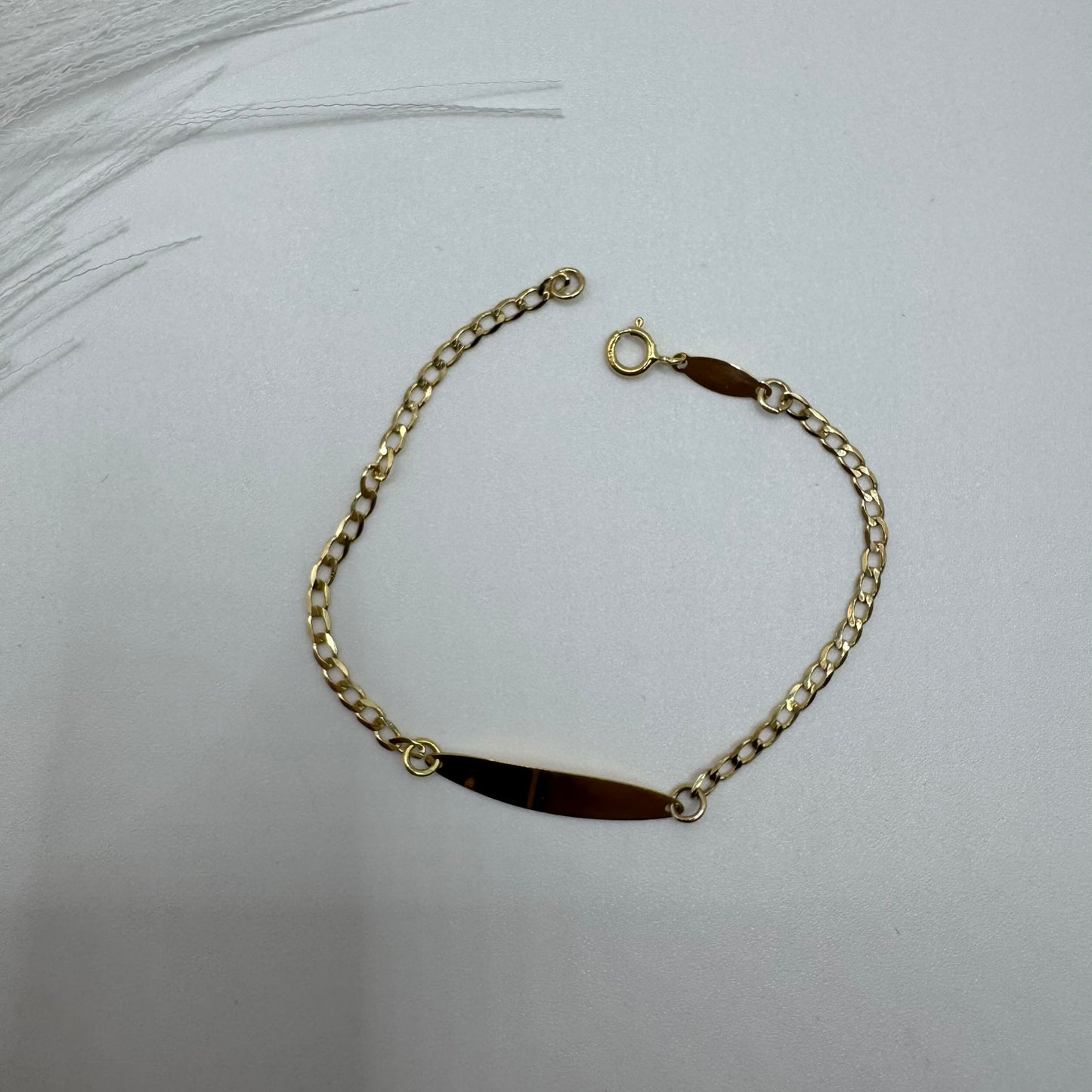 Bracciale catena con piastra oro (bimbi)