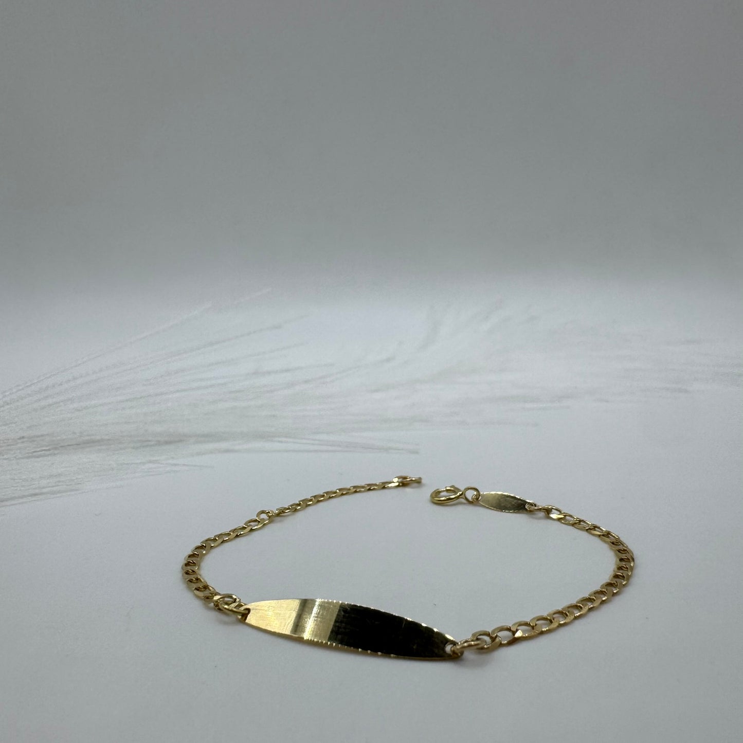 Bracciale catena con piastra oro (bimbi)