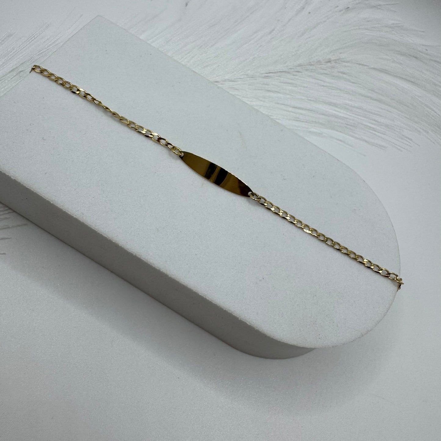 Bracciale catena con piastra oro (bimbi)