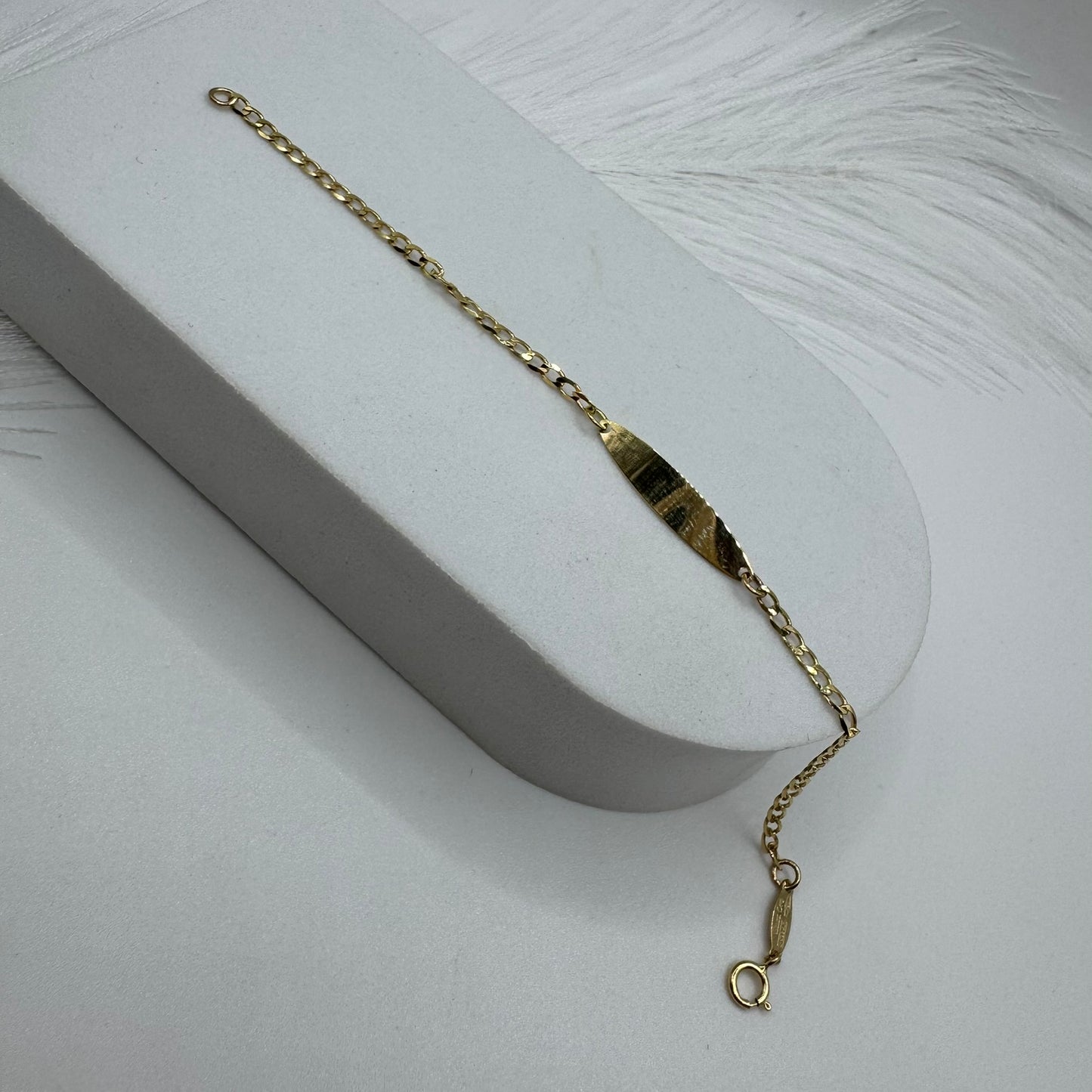 Bracciale catena con piastra oro (bimbi)