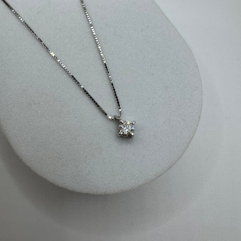 Collana punto luce oro e diamante