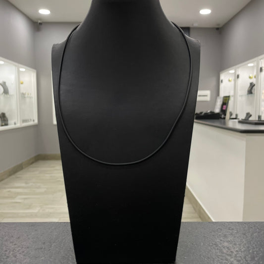 Collana caucciu gancio oro