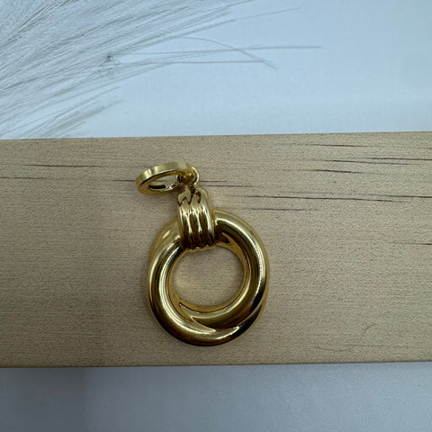 Pendente cerchio bombè oro