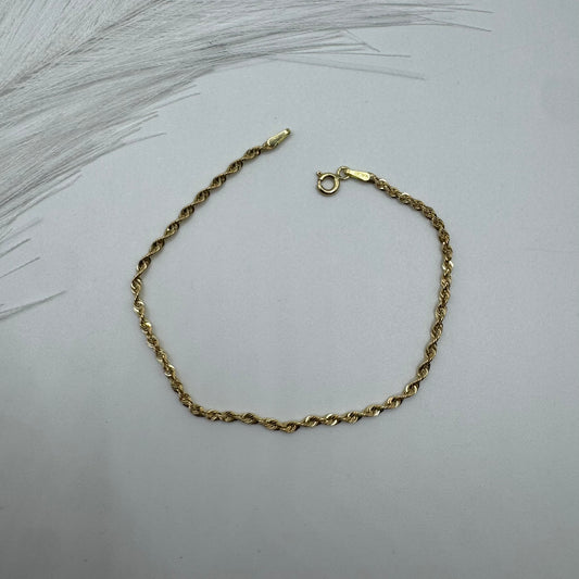 Bracciale fune americana oro