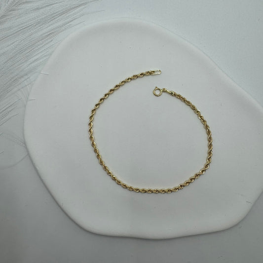 Bracciale fune oro