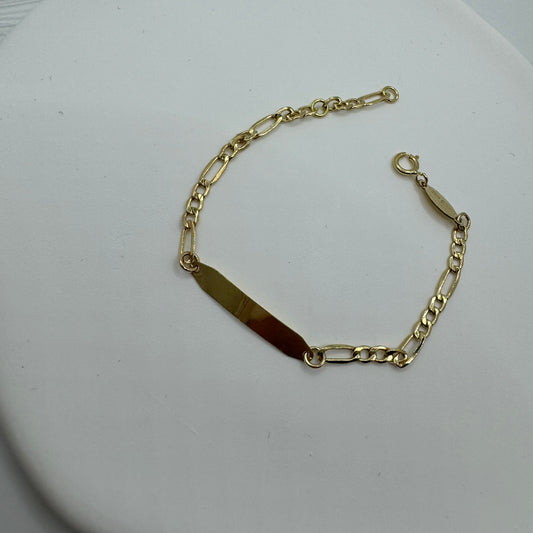 Bracciale piastra 3+1 oro (bimbi)