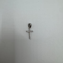 Pendente croce zirconata oro