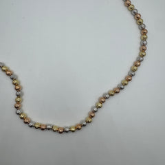 Collana sfere martellate multicolor oro