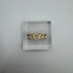 Anello trilogy baguette con zirconi Argento