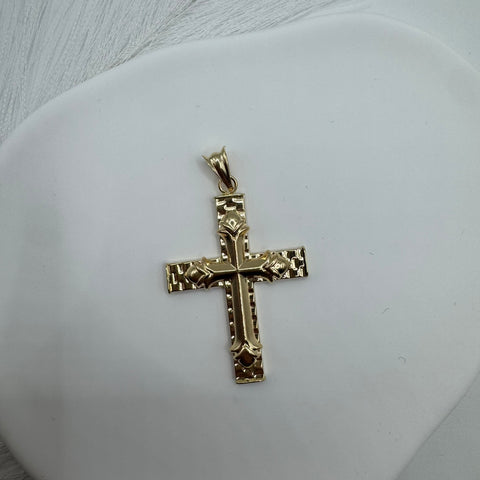 Pendente croce scatolare oro