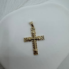 Pendente croce scatolare oro