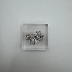 Anello abbraccio con zirconi argento 925