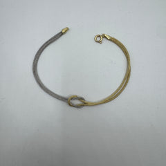 Bracciale nodo bicolor oro