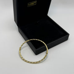 Bracciale rigido torchon oro