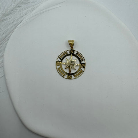 Pendente rosa dei venti oro