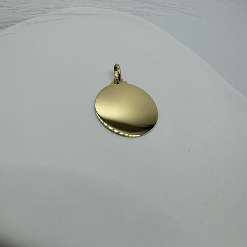 Pendente piastra cerchio oro
