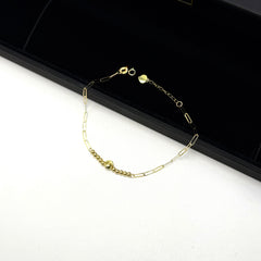 Bracciale catena con sfere oro