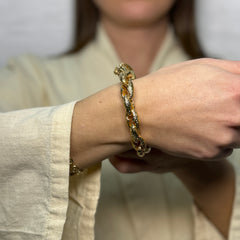 Bracciale groumette tubolare oro