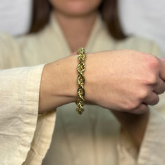 Bracciale fune voluminoso oro