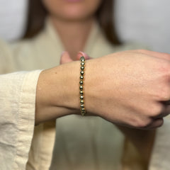 Bracciale sfere milleluci martellate oro