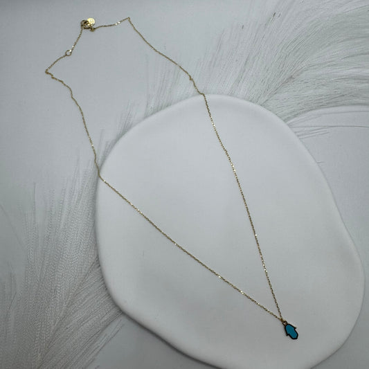 Collana rollò con mano oro