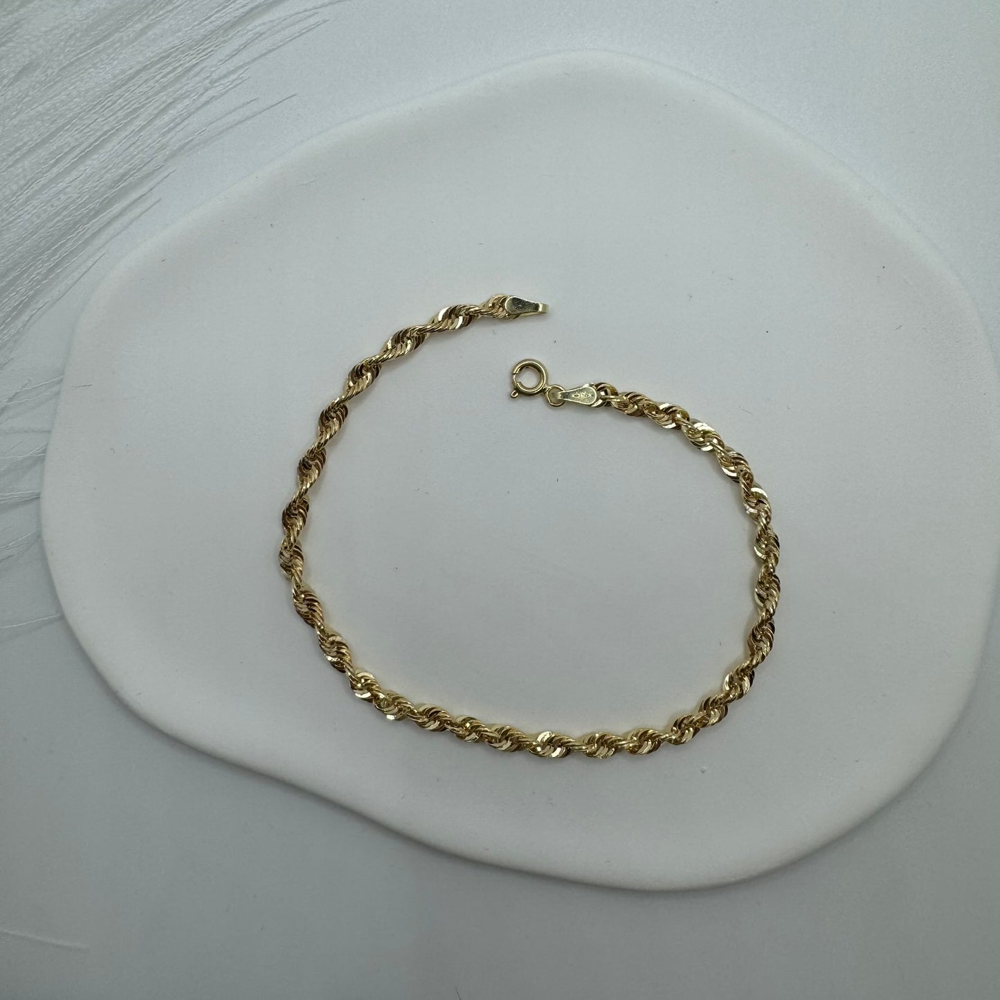 Bracciale fune americana oro