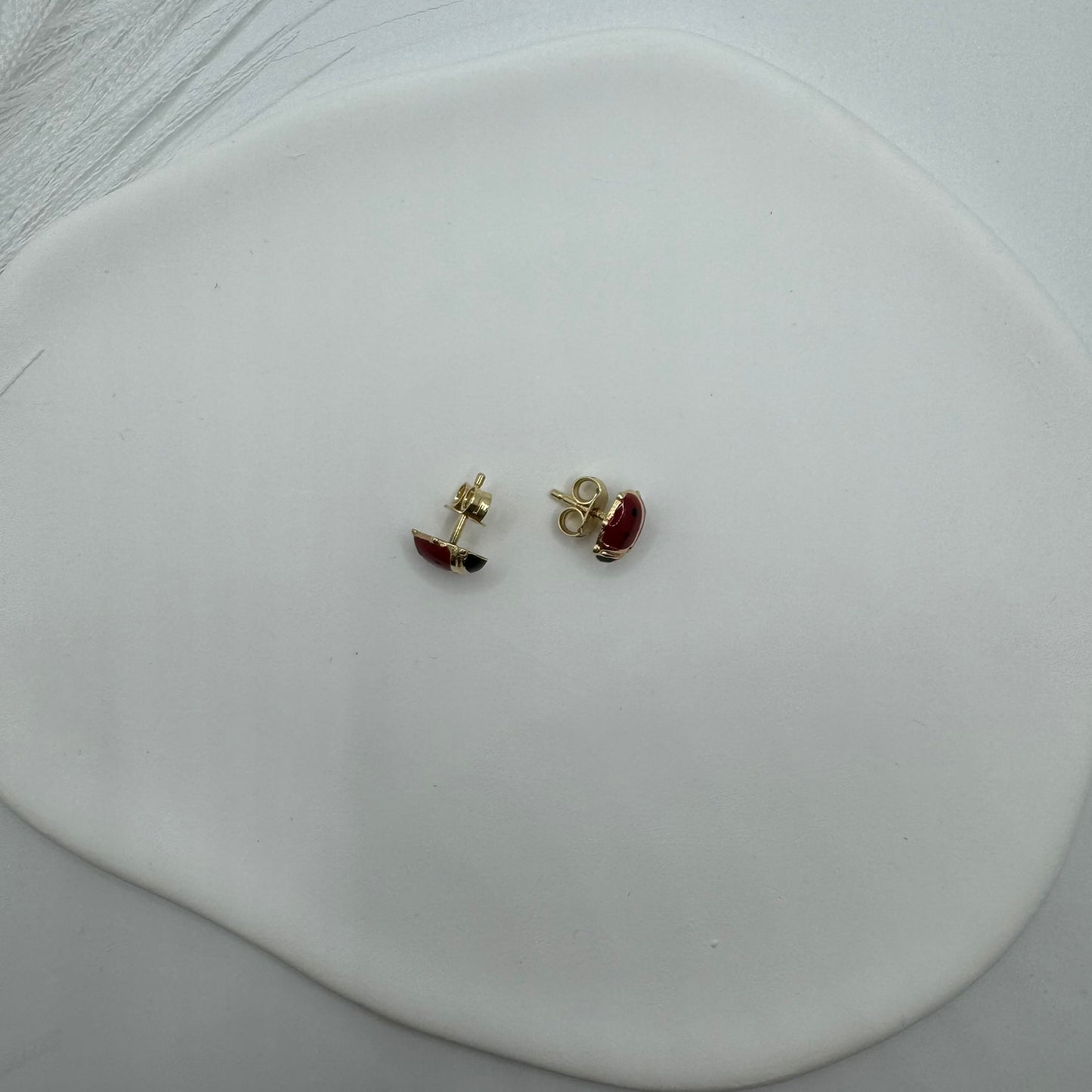 Orecchini coccinella oro