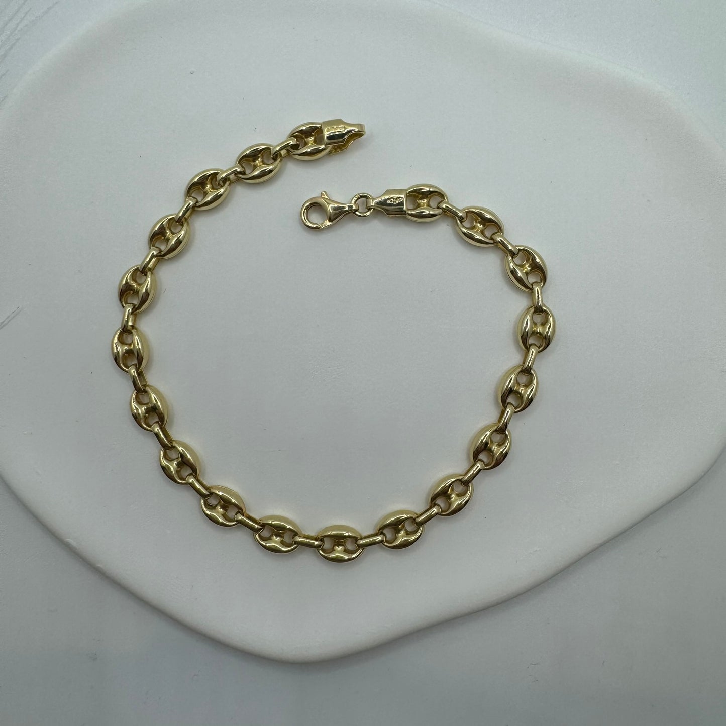 Bracciale maglia marinara oro
