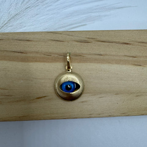 Pendente occhio blu oro