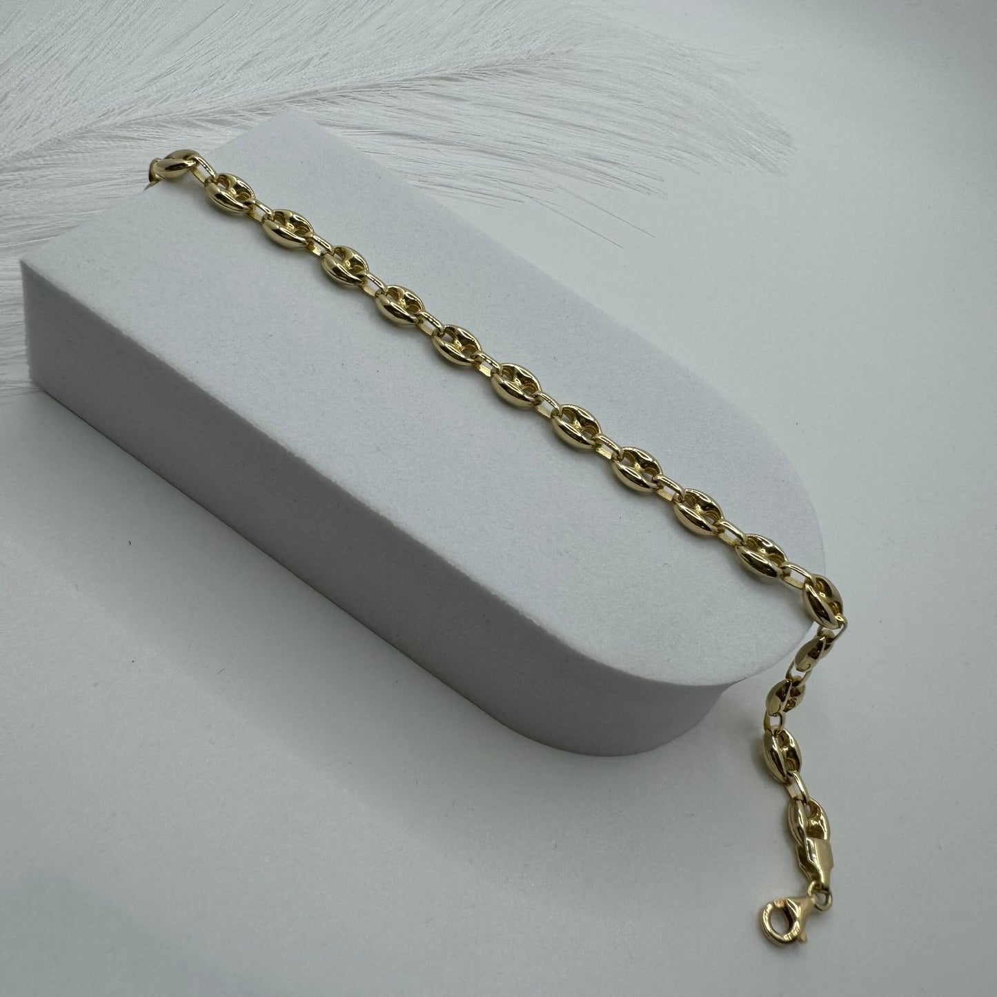 Bracciale maglia marinara oro