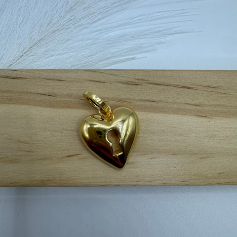 Pendente cuore bombè oro