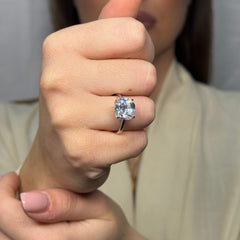 Anello Solitario con zirconi argento 925