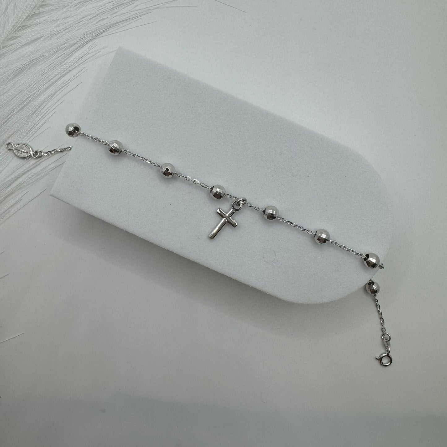 Bracciale rosario sfere oro